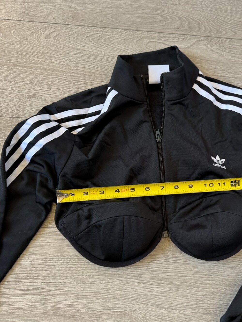 Adidas Originals x Jeremy Scott cropped track jacket in black - Picture 13 of 13